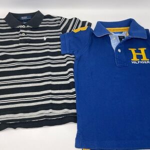 Ralph Lauren Black and White Striped Kids Polo